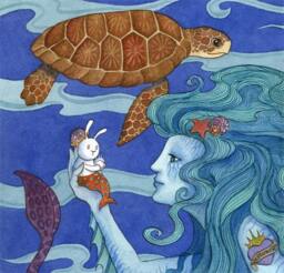 Mermaid Art Print Ocean Sealife Illustration - thumbnail 2