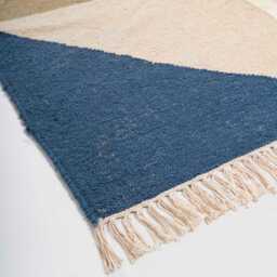 Handwoven Wool Kilim Rug Geometric Flatweave, Scandinavian Decor - thumbnail 4