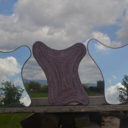 Buy 2 Get 3 Almost Frameless Mirrors, 8 Positions Wall Mirror, Full Length Unusual Irregular Asymetrical Mirror - thumbnail 3