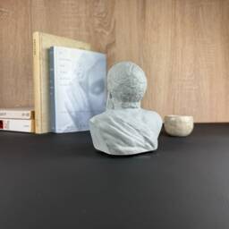 Plato Concrete Bust, Greek Athenian Philosopher, Premium Classic Ancient Gift, Smart Mini Statue - thumbnail 3