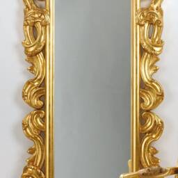 Large Classic Baroque Gold Leaf Mirror - Made in Italy Full Length Rococo Mirror Antique Italian Style Louis Entryway Item 8065 - thumbnail 2