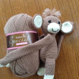 Crochet Monkey Curtain Tiebacks, Nursery Decor, Baby Shower Gift - thumbnail 4