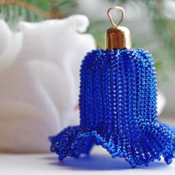 Beaded Bell For Christmas Tree, Exclusive Gift Christmas, New Year's Decorations Toy, Xmas Small Gifts Kids, Winter Holiday Decor - thumbnail 3