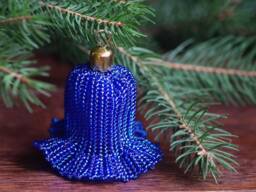 Beaded Bell For Christmas Tree, Exclusive Gift Christmas, New Year's Decorations Toy, Xmas Small Gifts Kids, Winter Holiday Decor - thumbnail 1