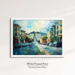 San Francisco Abstract Oil Painting Framed Print & Canvas Large Sizes Wall Art Poster Travel Home Decor Interior California Gift Idea - thumbnail 3