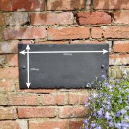 Rustic Xl 50 X 25cm Slate House Sign Farmhouse Plaque Door Number - thumbnail 3