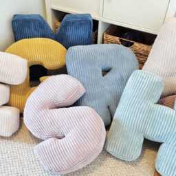 Corduroy Letter Pillow- Bestseller - Personalized Decorative Cushion Colors & Shapes To Choose From - 40/50cm - thumbnail 2