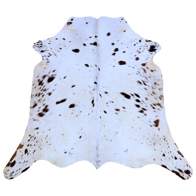 Luxurious Small Grey & White Cowhide Rug - Unique Natural Pattern For Sophisticated Homes - image 1