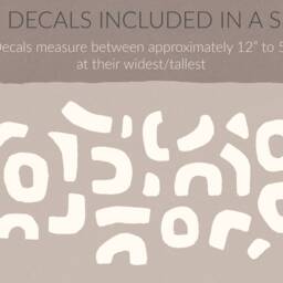 Abstract Shape Wall Decals - Removable Stickers, Boho Decor, Modern Art, Home Office Decor - thumbnail 2