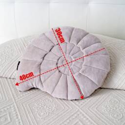 Handcrafted Velvet Shell Pillow Coastal Home Decor - 40x30 cm - thumbnail 2
