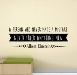 Person Who Never Made A Mistake Albert Quote Wall Decal Education Sign Classroom School Science Poster Gift Vinyl Sticker Decor Art 845 - thumbnail 1