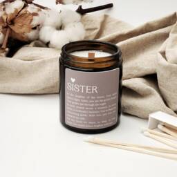 Wood Wick Candle Sister Gift Birthday For Sisterhood Personalized Appreciation - thumbnail 3
