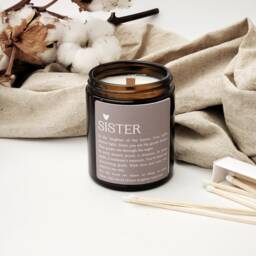 Wood Wick Candle Sister Gift Birthday For Sisterhood Personalized Appreciation - thumbnail 4