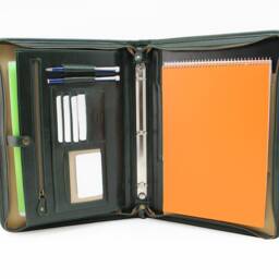 Personalized Business Folder - Leather Ring Binder Folio, Ipad Folder - thumbnail 3
