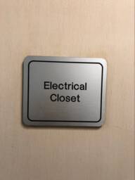 Electrical Closet Sign, Name Plate Custom Office 6 X Inches Sign