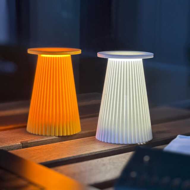 Mini Art Deco Desk Lamp 3D Printed Led Table Light Usb Rechargeable Mood - image 1