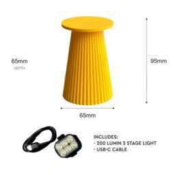 Mini Art Deco Desk Lamp 3D Printed Led Table Light Usb Rechargeable Mood - thumbnail 4
