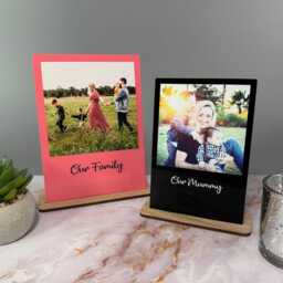 Personalised Photo Print Plaque With Stand - Custom Frame First Mothers Day Gift For Her Best Mum Nanny Present Mummy Birthday - thumbnail 2