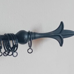 Curtain Rail Set-Upwrought Iron - Forged Steel Handmade in UK + Free Fixing Kit - thumbnail 2