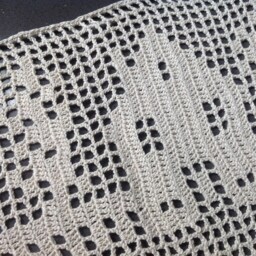 Crochet Valance, Bistro Curtain - House With Trees By Mwc - thumbnail 3