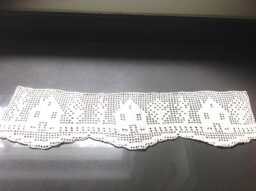 Crochet Valance, Bistro Curtain - House With Trees By Mwc - thumbnail 1