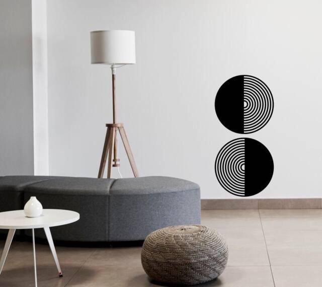 Sale Geometric Circles Wall Decals, Abstract Living Room Decor - image 1