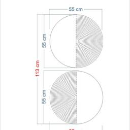 Sale Geometric Circles Wall Decals, Abstract Living Room Decor - thumbnail 2