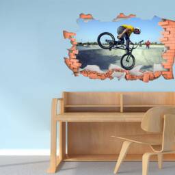 Full Colour Bmx Wall Art, Modern Transfer, PVC Decal, 3D Window, Sticker - thumbnail 3
