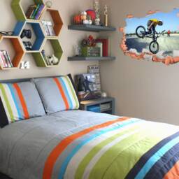 Full Colour Bmx Wall Art, Modern Transfer, PVC Decal, 3D Window, Sticker - thumbnail 2