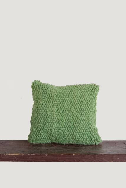 Handwoven Green Wool Pillow Cover 18 - image 1
