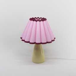 Handmade Pink Plaid Fabric Personalized Lamp For Art Deco Lighting-85# - thumbnail 1
