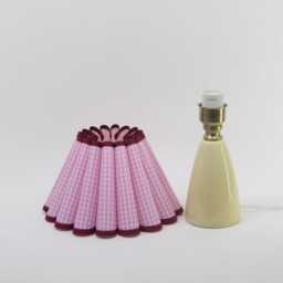 Handmade Pink Plaid Fabric Personalized Lamp For Art Deco Lighting-85# - thumbnail 2