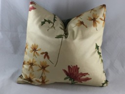 Floral Cotton Sateen Cushion Cover Botanical Print, Green Fern Back - thumbnail 1