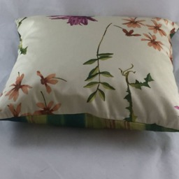 Floral Cotton Sateen Cushion Cover Botanical Print, Green Fern Back - thumbnail 2