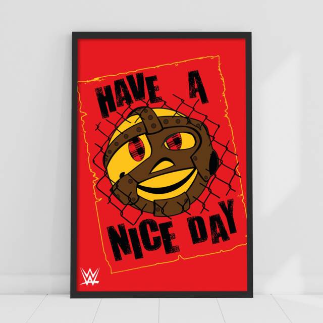 Wwe Print - Mankind Have A Nice Day Poster Wrestling Wall Art - image 1