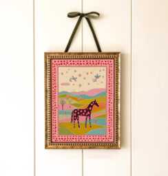 starry Pony Nursery Print - Whimsical Horse Hearts Landscape Art - thumbnail 1