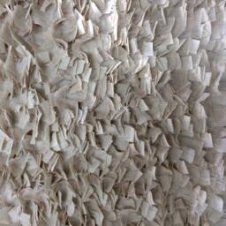 Rag Rug, Baby Ivory Burlap, Cotton& Tule, Boho Chic Area Shag Rugs, Shabby Floor Mat, Welcome Newborn Photography - thumbnail 2