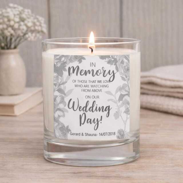 Personalized Wedding Memorial Candle, Remembrance Gift - image 1