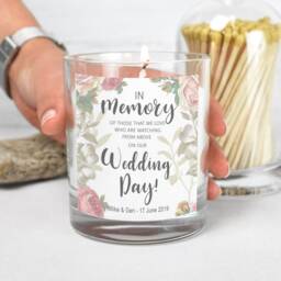 Personalized Wedding Memorial Candle, Remembrance Gift - thumbnail 3