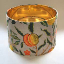 William Morris Fruits Lampshade Lemons, Peaches, Pomegranate - Handmade - thumbnail 2