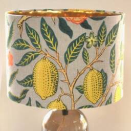 William Morris Fruits Lampshade Lemons, Peaches, Pomegranate - Handmade - thumbnail 3