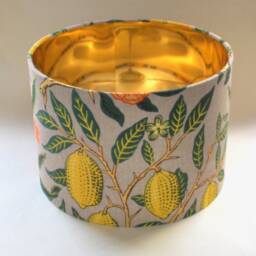 William Morris Fruits Lampshade Lemons, Peaches, Pomegranate - Handmade - thumbnail 1