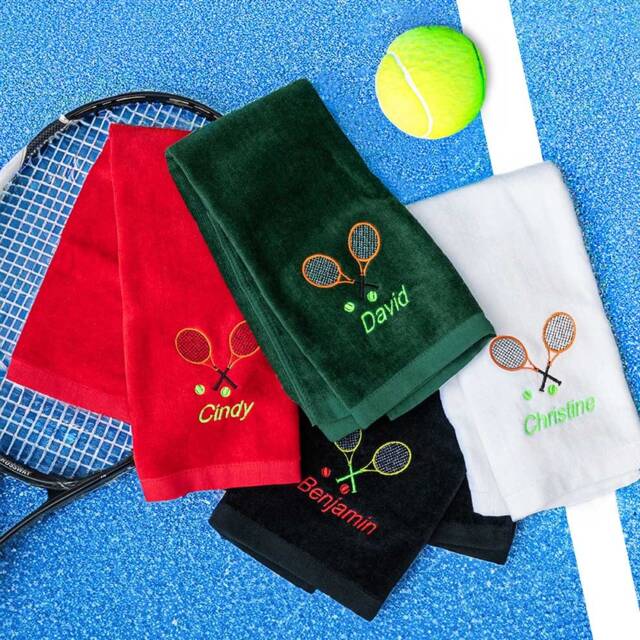 Customized Tennis Towel With Name, Gift For Players, Monogram Towel, Personalized Gifts, Sport Sweat Special Lovers - image 1
