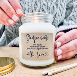 Godparents Are A Gift Scented Soy Candle, Christening, Baptism