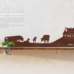 Cows in The Field - Metal Saw Wall Art Gift For Farmers & Ranchers Made To Order - thumbnail 2