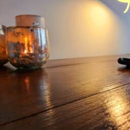 Reclaimed Wood Desk Rustic Tabletop With Hairpin Legs - thumbnail 3