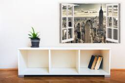 New York Sky Clouds Decals Office Murals Wall Decor, Vinyl Decals, Stickers, Peel & Stick Vinyl W200