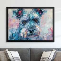 Yorkshire Terrier Abstract Oil Painting Framed Print & Canvas Large Sizes Luxury Wall Art Poster Pet Home Decor Interior Dog Gift - thumbnail 4