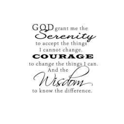 Serenity Prayer Quote - Vinyl Wall Art Decal Custom Stickers - thumbnail 2