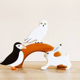 Wooden Arctic Animal Toy Set Handmade Montessori Toys - thumbnail 3